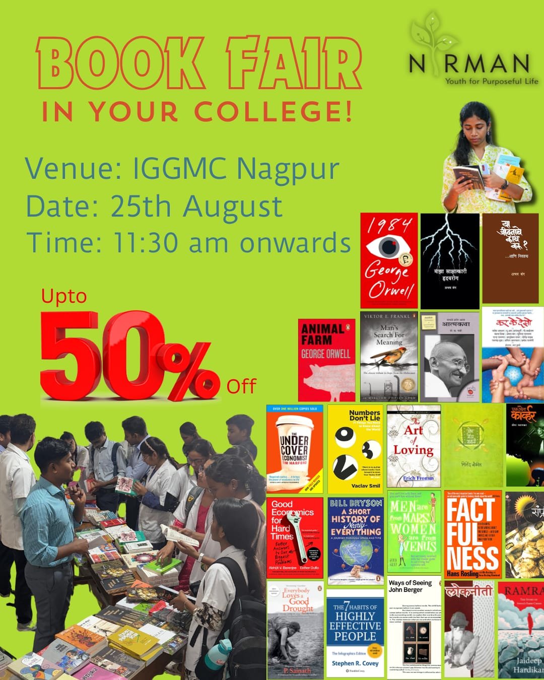 NIRMAN Book Fair organised at IGGMC Nagpur